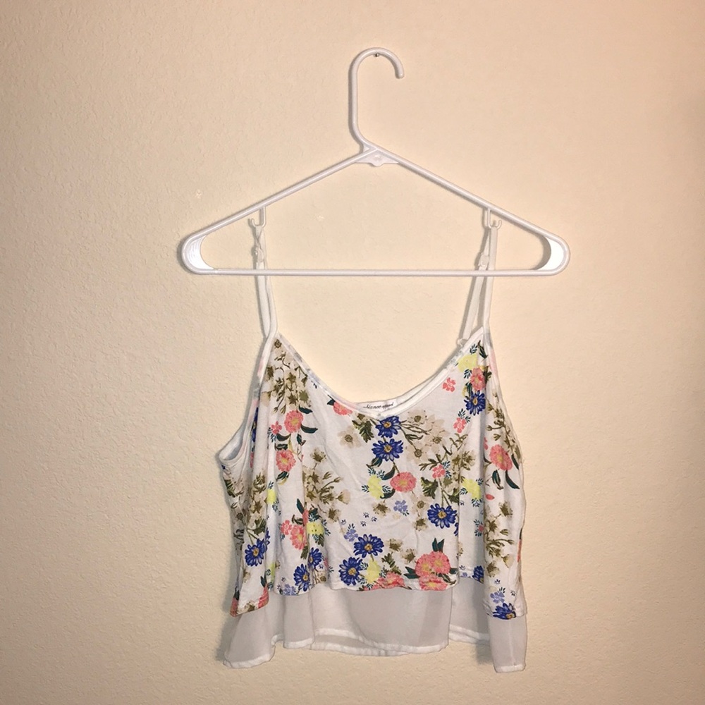 Floral cropped tank